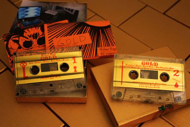 Gold deluxe cassette box